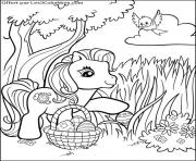 Coloriage paques lapin dessin
