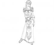 Coloriage princesse zelda par Nintendo Capcom dessin