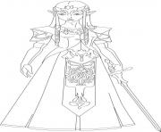 Coloriage princesse zelda par Nintendo Capcom dessin