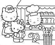 Coloriage hello kitty et pucca dessin