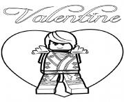 Coloriage dessin ninjago coeur valentine