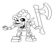 dessin ennemis squelette Ninjago 2 dessin à colorier