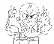 Ninjago en feu dessin dessin à colorier