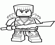 Coloriage ninjago zane ninja maitre de la glace dessin