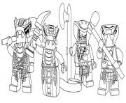 Coloriage dessin ninjago 4 ninjas dessin