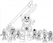 dessin ennemis squelette Ninjago dessin à colorier