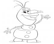 Coloriage curiosite de olaf le bonhomme de neige dessin