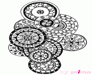 Coloriage zen antistress motif abstrait inspiration florale 2 par juliasnegireva dessin