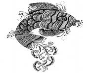 Coloriage poisson difficile mandala dessin