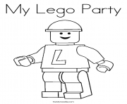 Coloriage my lego party