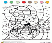 Coloriage magique addition 34 dessin