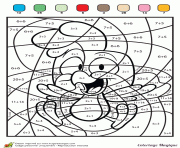 Coloriage magique addition 14 dessin