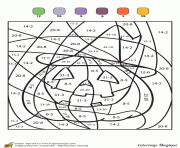 Coloriage magique soustraction 2 dessin