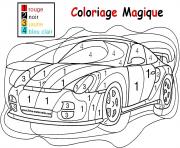 magique voiture de course facile simple maternelle dessin à colorier