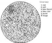 Coloriage magique ce2 ce1 soustraction 5 dessin