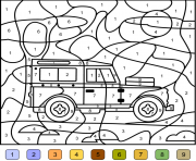 magique voiture 4x4 jeep dessin à colorier