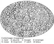 Coloriage magique maternelle poule dessin