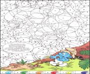 Coloriage magique addition nounours coccinnelle  dessin