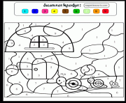 Coloriage magique cp un ours en salopette dessin