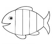 poisson 8 dessin à colorier