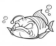 poisson lanterne dessin à colorier