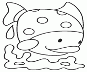 Coloriage poisson maternelle dessin