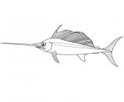 poisson scie dessin à colorier