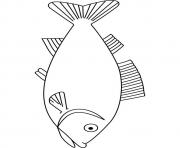 poisson 127 dessin à colorier