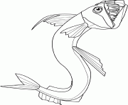 poisson vipere dessin à colorier