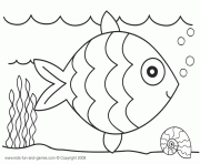 poisson 42 dessin à colorier