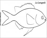 Coloriage poisson rigolo dessin