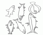 poisson 162 dessin à colorier
