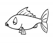 Coloriage adulte deux poissons vagues motifs dessin