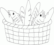 Coloriage trois poissons et un pecheur dessin