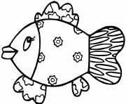 poisson 119 dessin à colorier