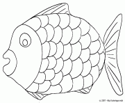 grand poisson davril dessin à colorier