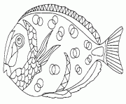 Coloriage adulte gustav klimt sang de poisson dessin