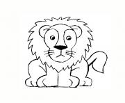 lion rigolo dessin à colorier