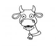 vache rigolote dessin à colorier