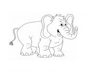 elephant dessin à colorier