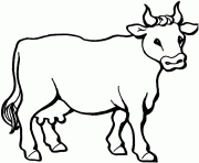 un belle vache dessin à colorier