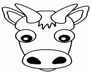 tete de vache dessin à colorier