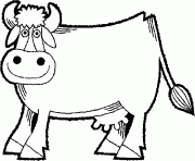 Coloriage Vache en serveuse dessin