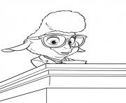 Coloriage zootopie madame bellwether