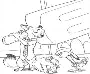 Coloriage flash le paresseux de zootopie disney dessin