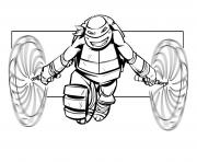 Coloriage tortue ninja team logo dessin