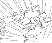 tortue ninja 70 dessin à colorier