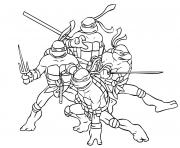 tortue ninja 6 dessin à colorier