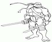tortue ninja solitaire dessin à colorier