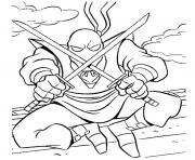 tortue ninja ennemi dessin à colorier